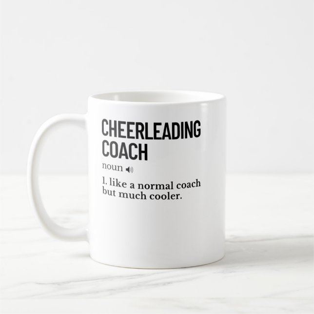 Cheerleader coach lustiges Sprichwort_850 Kaffeetasse (Links)
