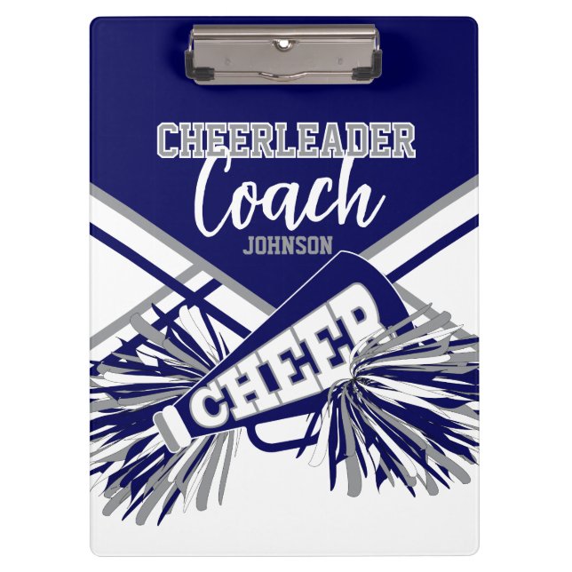 Cheerleader Coach - Navy Blue, Gary & White Klemmbrett (Vorderseite)