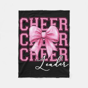 Cheerleader Coquette Bogen Retro Cheerleading Frau Fleecedecke