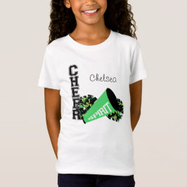 Cheerleader Customizable Green T-Shirt