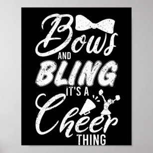 Cheerleader Dance Bows und Bling es ein heiteres D Poster