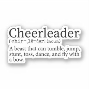 Cheerleader Definition, Cheer Cheerleader Aufkleber