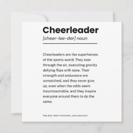 Cheerleader Definition, Cheerleader danke