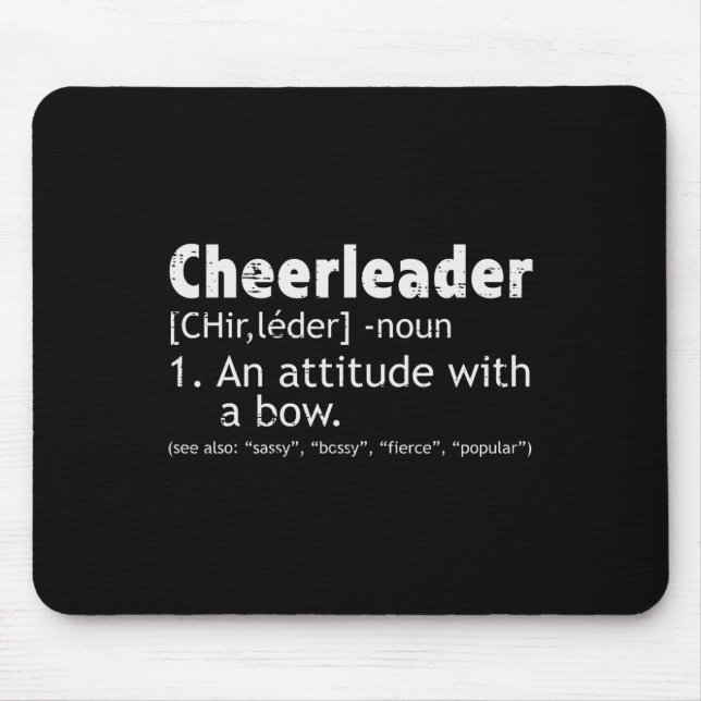 Cheerleader Definition Cheerleading Frauen Mädchen Mousepad (Vorne)