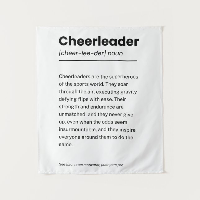Cheerleader Definition, kreative Dekorationsgesche Wandteppich (Vorderseite)