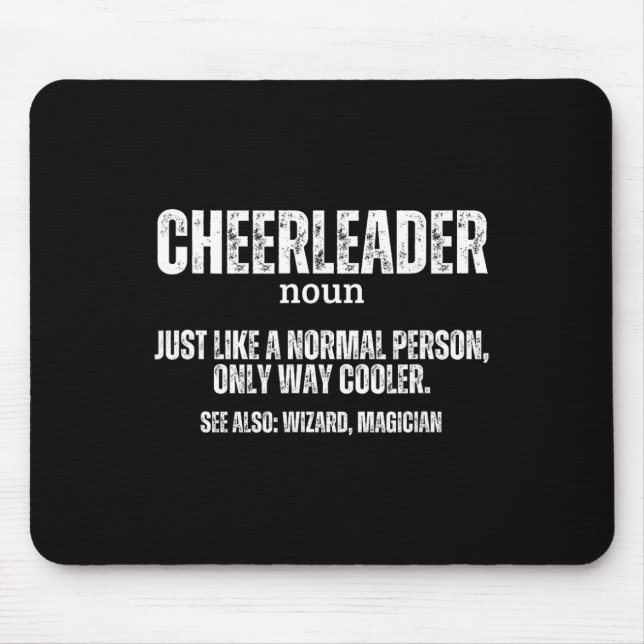 Cheerleader-Definition Stolz Lustig Cheerleading  Mousepad (Vorne)