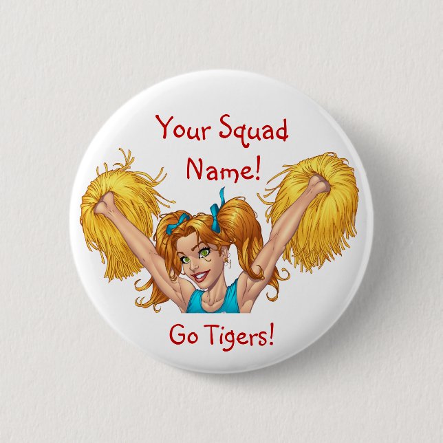 Cheerleader, die kundengerechten Knopf Button (Vorderseite)