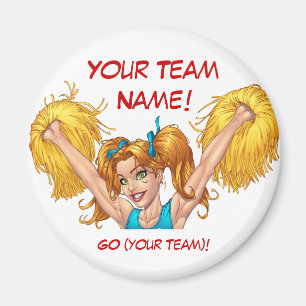 Cheerleader, die kundengerechtes Material Magnet