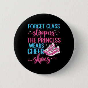 Cheerleader Die Prinzessin trägt Cheer Schuhe Chee Button