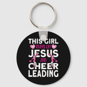 Cheerleader Dieses Mädchen läuft auf Jesus und Che Schlüsselanhänger