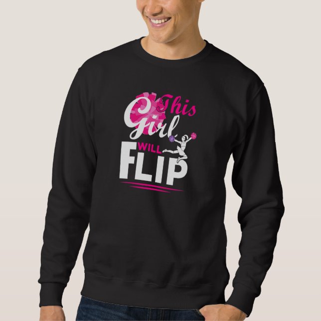 Cheerleader Dieses Mädchen wird Cheer Cheerleading Sweatshirt (Vorderseite)
