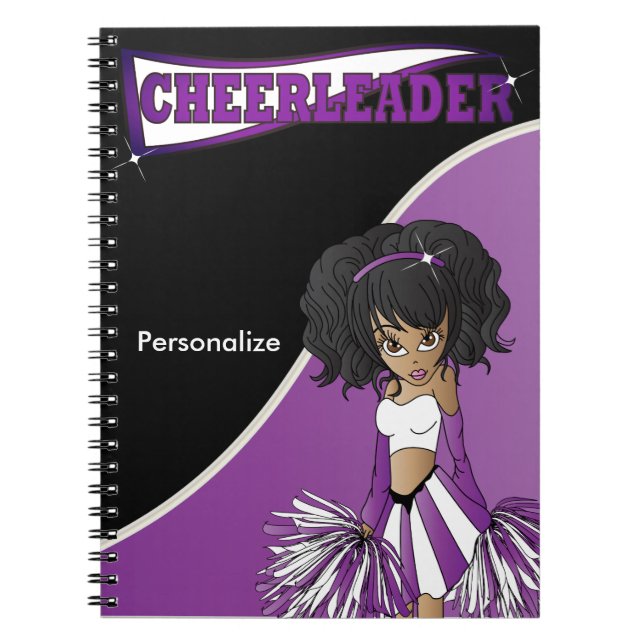Cheerleader | DIY Name | Lila Notebook Notizblock (Vorderseite)