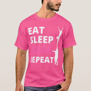Cheerleader Eat Sleep Cheer Wiederholung Cheerlead T-Shirt