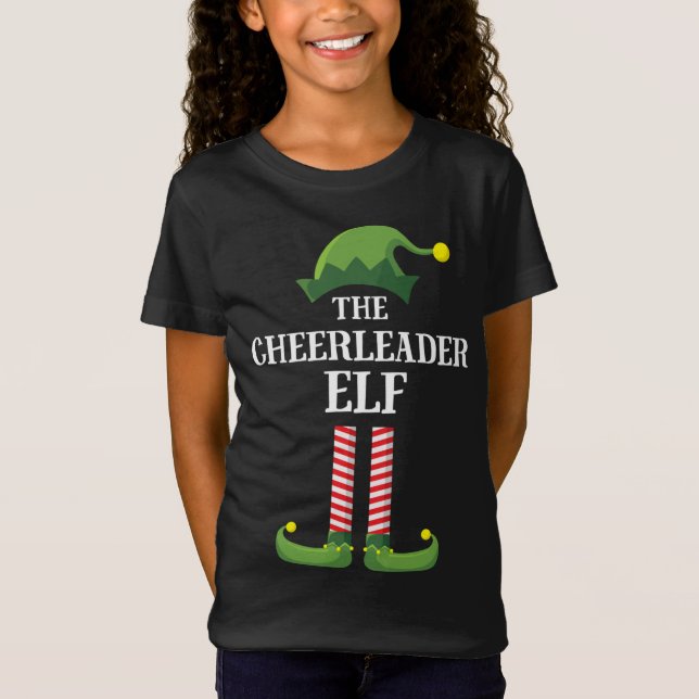 Cheerleader Elf Matching Familienweihnachtsfest Pa T-Shirt (Vorderseite)