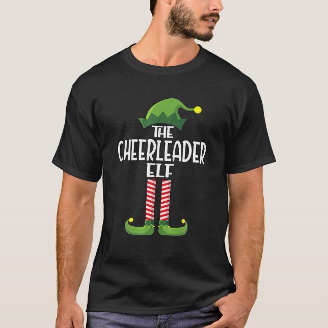 Cheerleader Elf Matching Family Group Christmas Pa T-Shirt (Vorderseite)