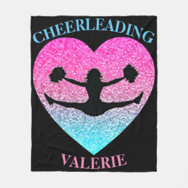 Cheerleader Fleece Blanket mit ihrem Namen