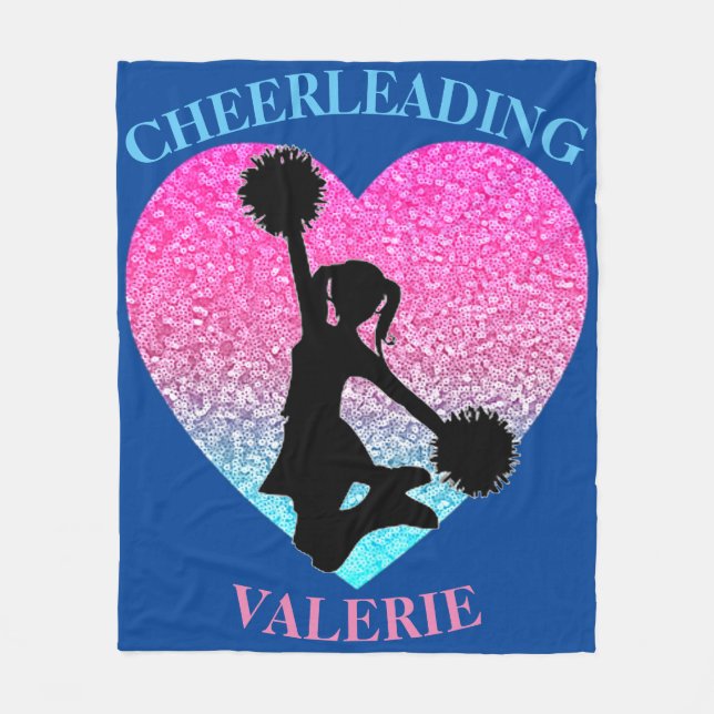 Cheerleader Fleece Blanket mit Personalisiertem Na (Vorderseite)