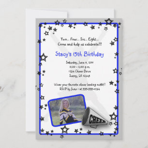 Cheerleader Foto Einladung