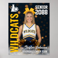Cheerleader-Foto Senior-Cheer-Team Gold Schwarz