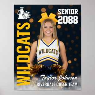 Cheerleader-Foto Senior Cheer Team Gold Schwarz Poster