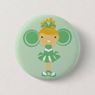 Cheerleader-Geburtstags-Party-Knopf KRW grüner Button