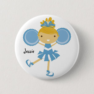 Cheerleader-Geburtstags-Party-Namen-Knopf KRW Button