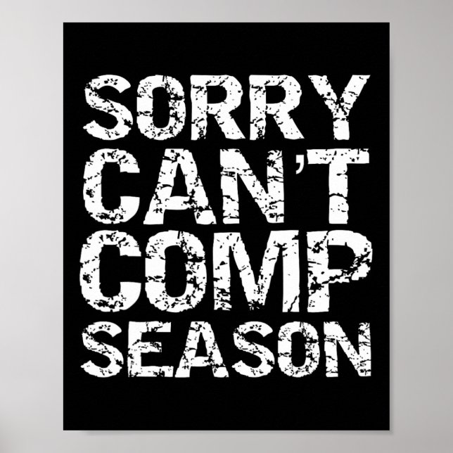 Cheerleader-Geschenk für Mädchen Cheer Sorry Can't Poster (Vorne)