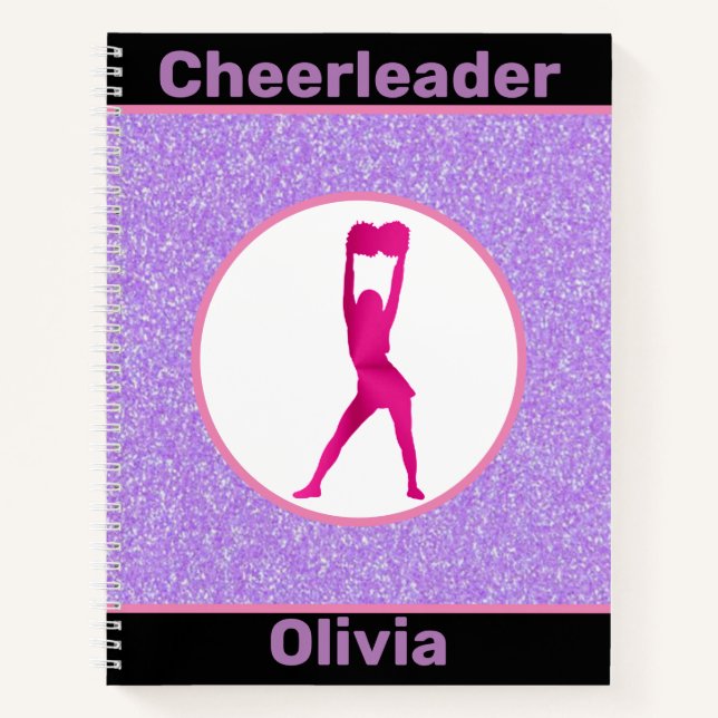 Cheerleader Glitzer Notizbuch (Vorderseite)