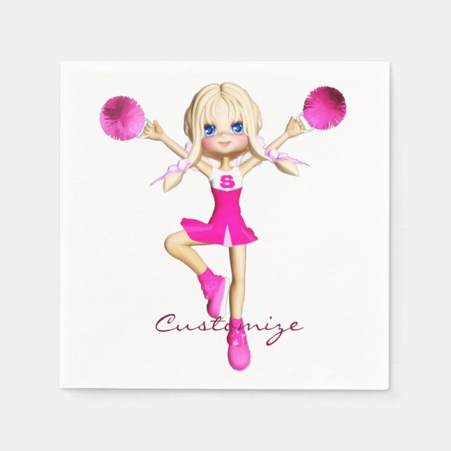 Cheerleader Gonna Cheer Thunder_Cove Serviette (Vorderseite)