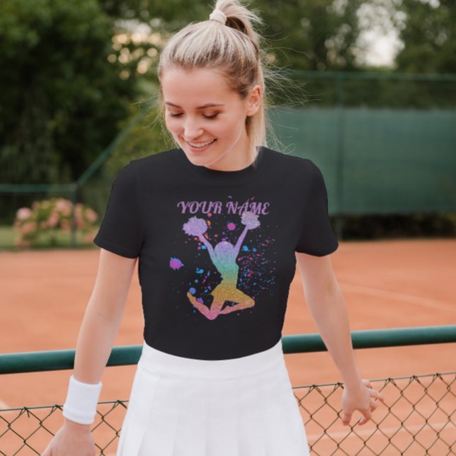 Cheerleader Gradient High School oder Uni Event T-Shirt (Von Creator hochgeladen)