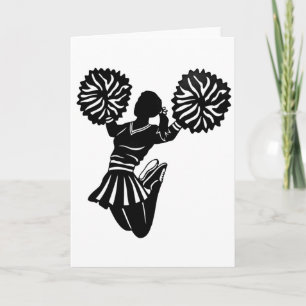 Cheerleader greeting card karte