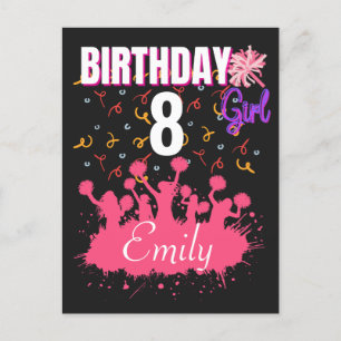 Cheerleader Gymnastic Birthday Girl Postkarte