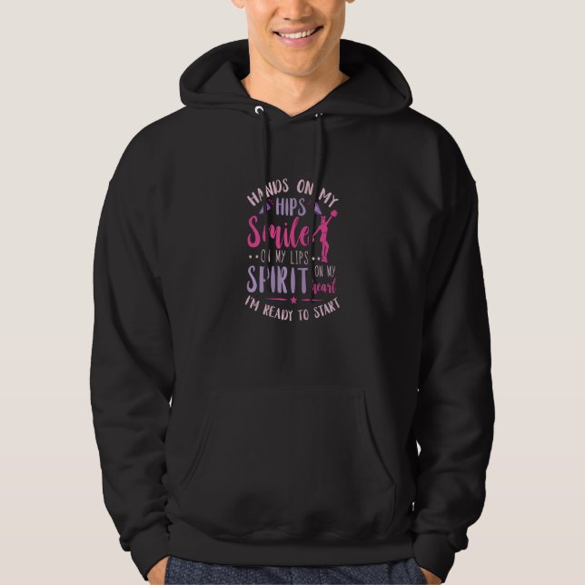 Cheerleader Hands On My Hips Cheerleading Stunts P Hoodie (Vorderseite)