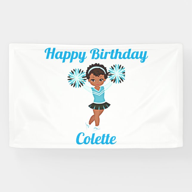 Cheerleader Happy Birthday Party Banner (Horizontal)