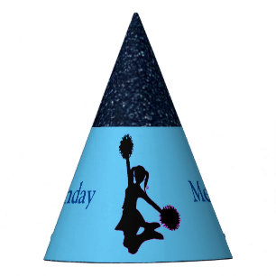 Cheerleader "Happy Birthday" Personalisiert Partyhütchen
