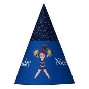 Cheerleader "Happy Birthday" Personalisiert Partyhütchen