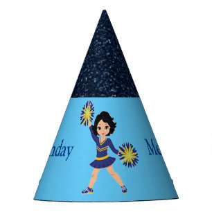 Cheerleader "Happy Birthday" Personalisiert Partyhütchen