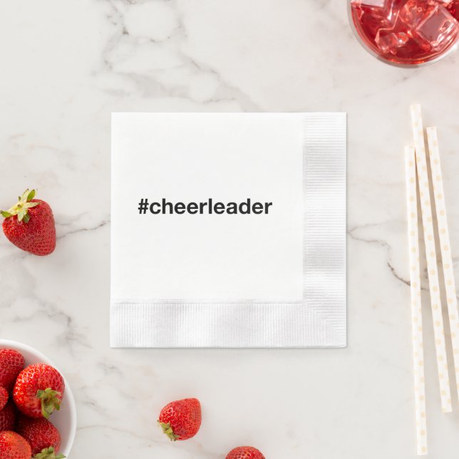 CHEERLEADER Hashtag Serviette (Beispiel)