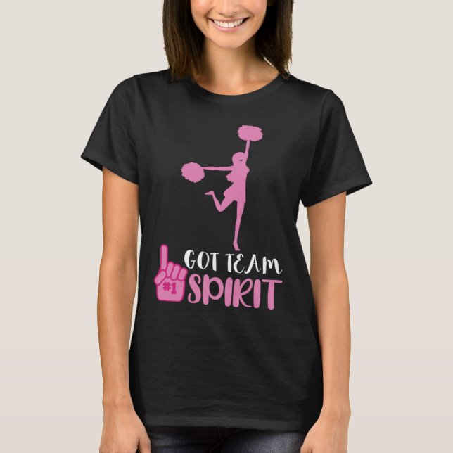 Cheerleader hat Teamgeist Cheer Squad Team Mädchen T-Shirt (Vorderseite)