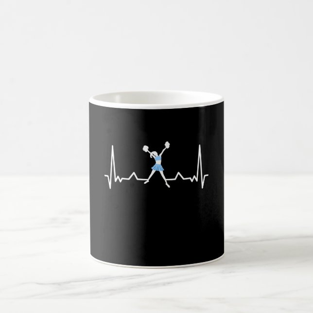 Cheerleader Heartbeat Geschenk Kaffeetasse (Mittel)