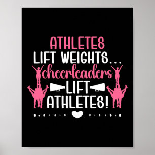 Cheerleader heben Athleten Cheerleader Cheerleadin Poster