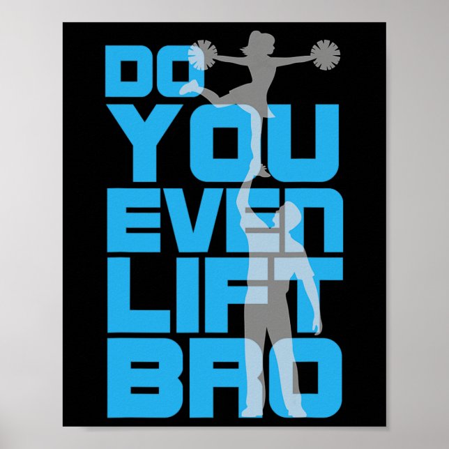 Cheerleader, hebst du überhaupt, Bro, lustige Chee Poster (Vorne)