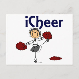 Cheerleader I Cheer Strichmännchen Postkarte