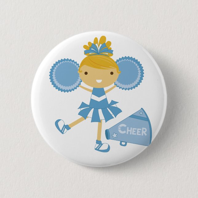 Cheerleader in Blue Button (Vorderseite)