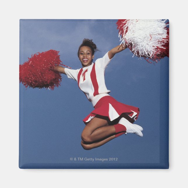 Cheerleader in der Luft Magnet (Vorne)