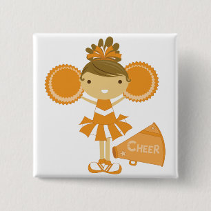 Cheerleader in der Orange Button