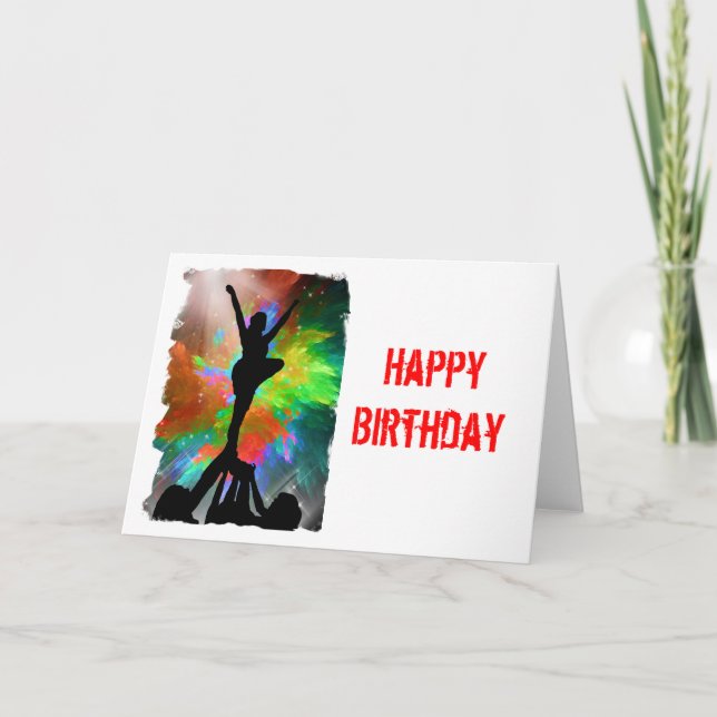 Cheerleader in einem Colorburst Karte (Vorderseite)