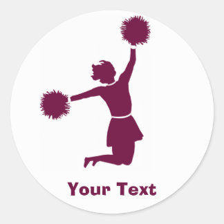 Cheerleader in Silhouetten Runder Aufkleber