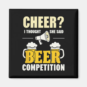 Cheerleader Jubel Papa ich dachte sie sagte Bier W Magnet