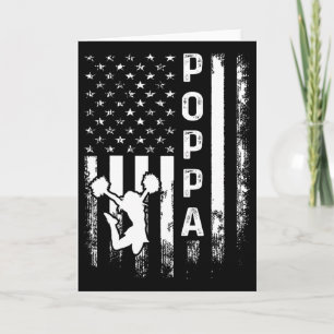 Cheerleader Jubel Poppa Amerika Flagge Vintage Wei Karte